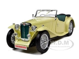 1947 MG TC MIDGET YELLOW 1/18 DIECAST MODEL CAR BY ROAD SIGNATURE 92468