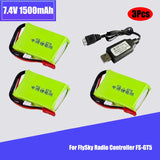 7.4v 1500mah Lipo Battery and Charger Set For Flysky Fs-gt5 Mc6c/mce7 2.4g 6ch T