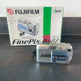 Fujifilm Finepix A607 6.0MP Digital Camera, Box, Manuals, battery tested only