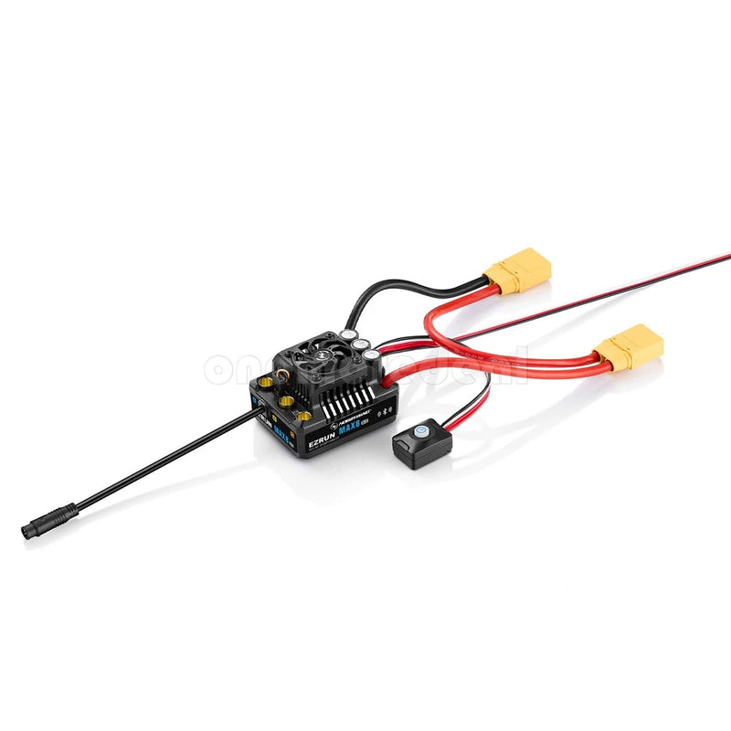 RC drone brushless ESC with wiring harness and three bullet connectors