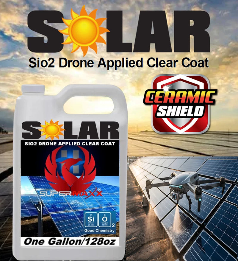 SUPERMAXX? one-gallon ceramic clear coat bottle for drone-applied SiO2 protection