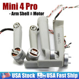 OEM drone replacement arm shell with motor set for DJI Mini 4 Pro, gray/white