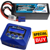 NHX Muscle Pack 4S 14.8V 5200mAh 50C Lipo Battery w/ EC5 / EZPRO AC Charger Battery