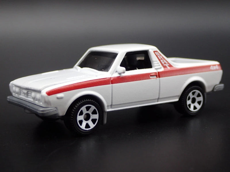1970-1981 SUBARU BRAT PICKUP TRUCK WHITE 1:64 SCALE DIORAMA DIECAST MODEL CAR