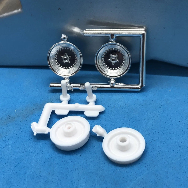 MPC Narrow Centerline Cragar Drag Race Wheels W Backs Pins 1:25 LBR Model Parts