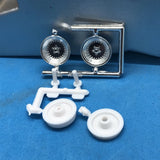MPC Narrow Centerline Cragar Drag Race Wheels W Backs Pins 1:25 LBR Model Parts