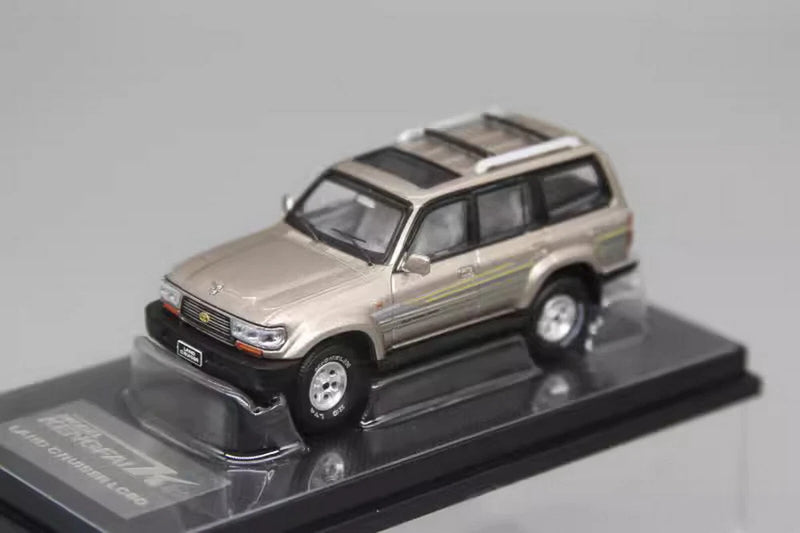 KengFai 1/64 Scale Toyota Land Cruiser LC80 Gold Diecast Car Model Toy