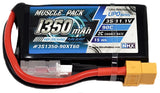 NHX Muscle Pack 3S 11.1V 1350mAh 90C Lipo Battery w/ XT60 Connector Battery