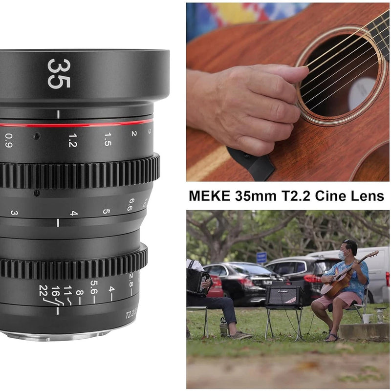 MEIKE 35mm T2.2 MF Manual Focus Cinema Lens For Sony Canon Fujifilm M4/3 Camera