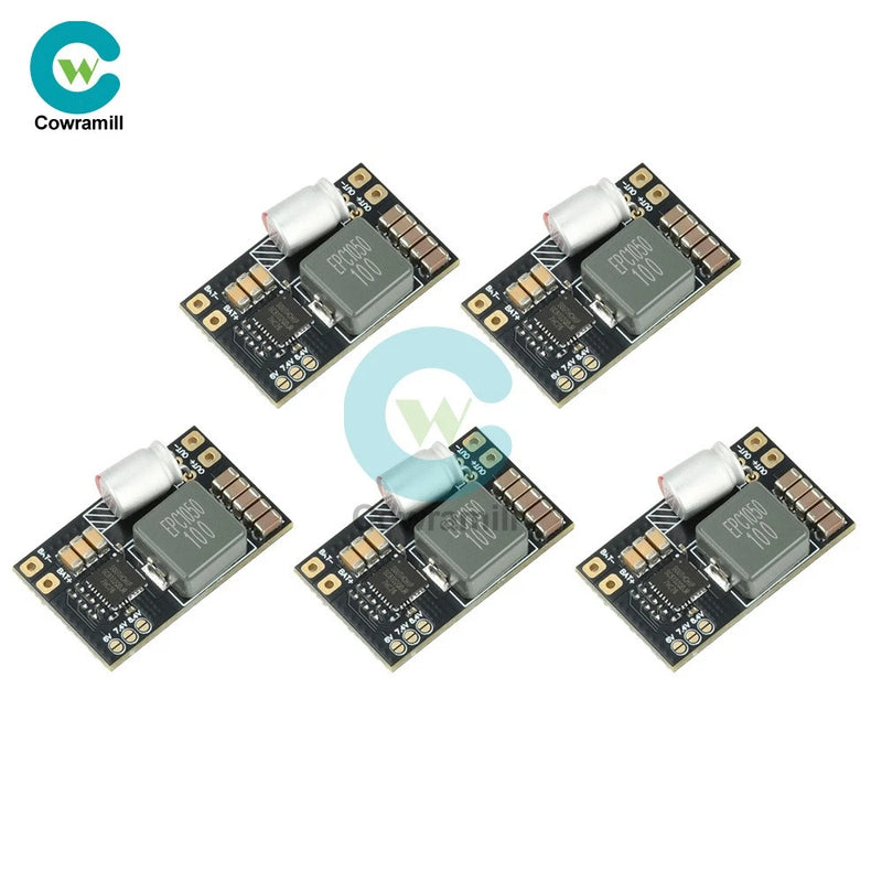 5 Pieces BEC Step-Down Buck Module 5A 2-6S Multi-Voltage Output for RC FPV Drone