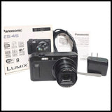 Panasonic Lumix DMC ZS45 Black 16MP 20x Optical Zoom Digital Camera with Charger