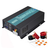 Pure Sine Wave Inverter 3000W 12V DC to 120V AC Dual Outlets LED Display