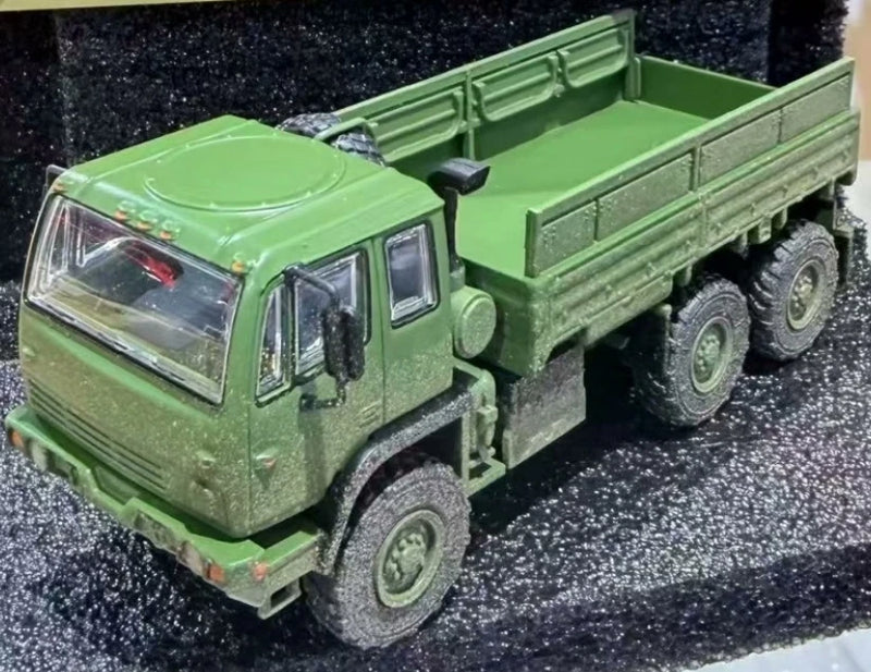 MASDI 1/64 green model dump truck with cab and flatbed