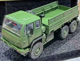 MASDI 1/64 green model dump truck with cab and flatbed