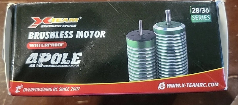 Xteam - Brushless Motor 4 Pole RC CAR Lipo, Waterproof- Model: 28/36 Series