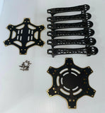 F550 Flame Wheel kit - 6 BLACK frame arms Hexacopter UAV Drone sUAS