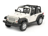WELLY 2007 JEEP WRANGLER RUBICON CONVERTIBLE 1/24 DIECAST MODEL CAR WHITE 22489