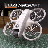 RC Drone With Dual Camera Optical Flow Foldable Quadcopter RGB Lights