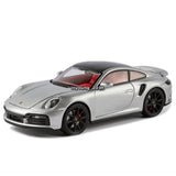 1/24 Porsche 911 Turbo S Model Car Diecast Toy Cars Toys for Boys Kids Silver Battery