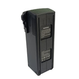 Intelligent flight battery pack, dark gray with warning label and charging contacts