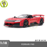 1/18 Ferrari F80 Bburago 16022 Red Diecast Model Toy Car Gifts For Friends