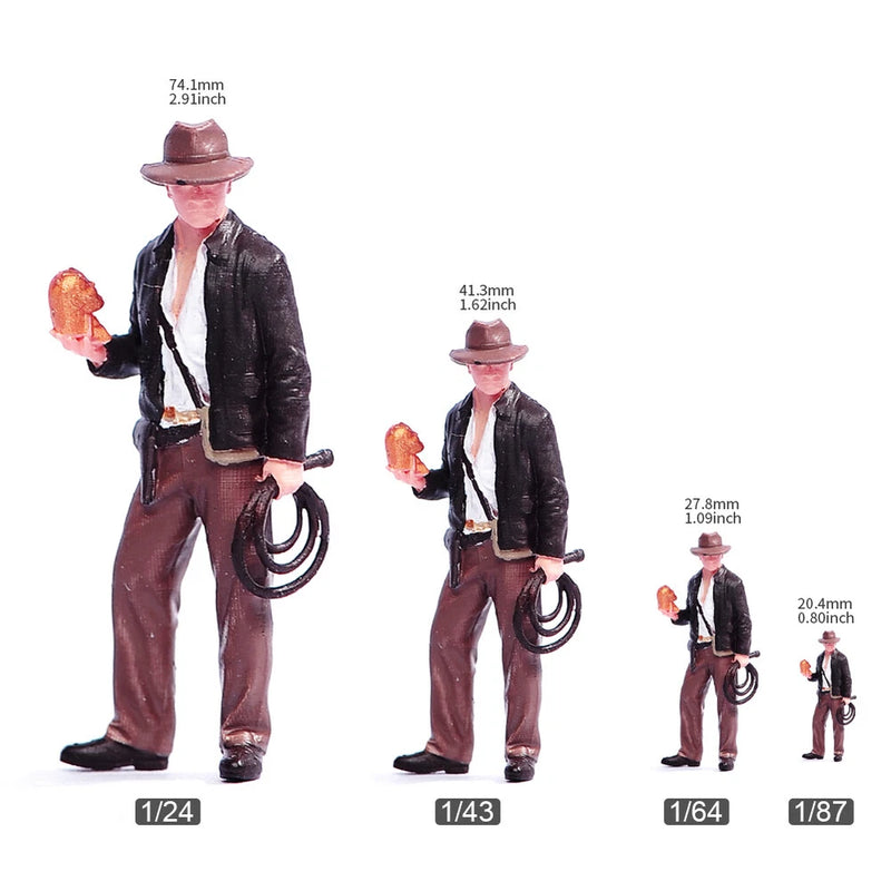 Indiana Jones Treasure Scene Miniatures Figures Model Doll For Car Vehicles Toy