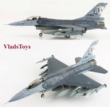Gray F-16V Fighting Falcon 1/72 scale model aircraft with landing gear and missiles