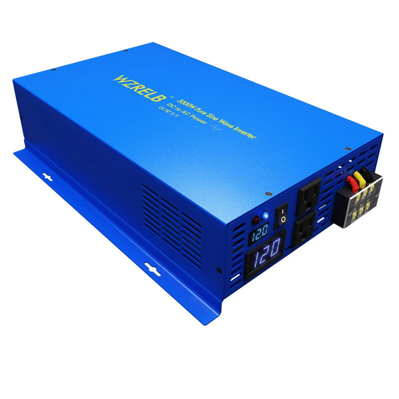 24V to 110V 120V Pure Sine Wave Inverter 3000W Power Converter Battery Truck Car