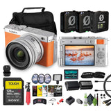 Panasonic Lumix S9 Camera with 18-40mm f/4.5-6.3 Lens(Orange), 128GB Memory Card