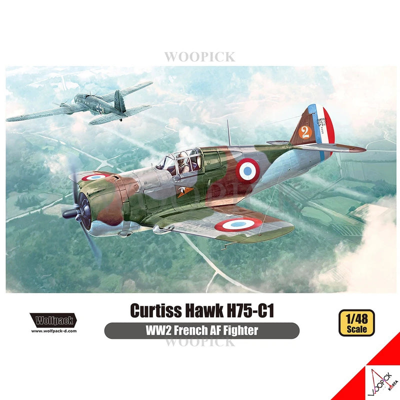 WOLFPACK 1/48 Curtiss Hawk H75-C1 WW2 French AF Fighter Hobby Model kit #WP14815