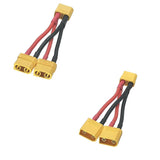 XT90 Parallel Y Splitter Male / Female Cable 12AWG 10CM Wire for RC Lipo Battery