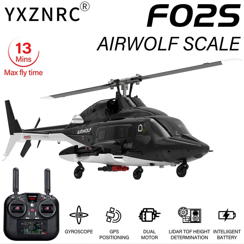 YUXIANG F02S Airwolf 9CH 2.4G GPS 3D Positioning RC RTF Helicopters 2 Battery