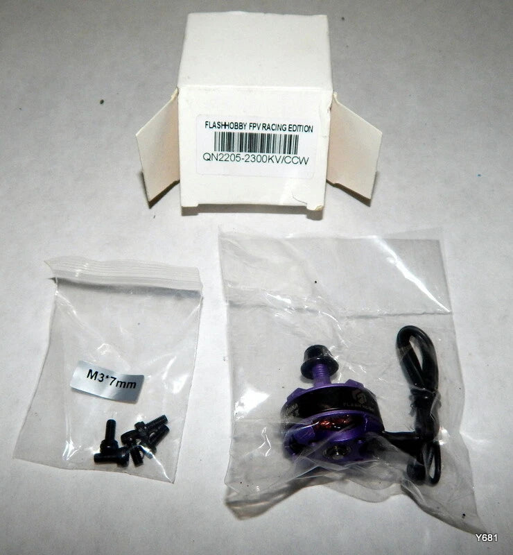 Flash Hobby 2300KV Motor FPV Racing Edition w/ Mounting Screws M3 7mm QN2205