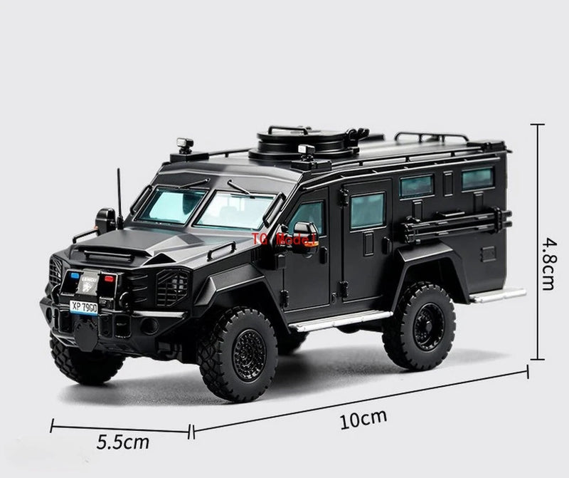 TG MVA 1:64 Black Bearcat AFV Armored Vehicle Figure Model Diecast ABS Car New