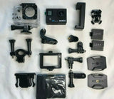 4K Ultra HD Sports Camera Kit, WiFi, 2" LCD Screen - Black