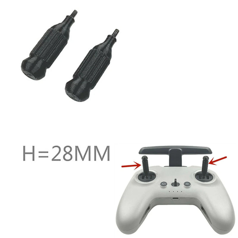 Joystick thumb rocker sticks, black textured grips with extended caps