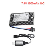 1¡Á 7.4V 1500mAh battery with charger for DE43 DE60 RC Racing Car 1575 Dump Truck