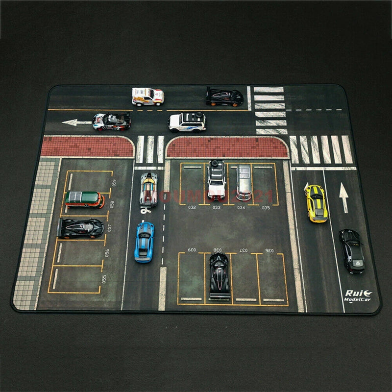 Diorama 1: 64 Display Model Mouse Pad Car Vehicle Scene Parking Lot Display Pad