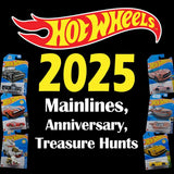 2025 Hot Wheels Mainlines, Anniversary, and other Cars.  Quantity Discounts!