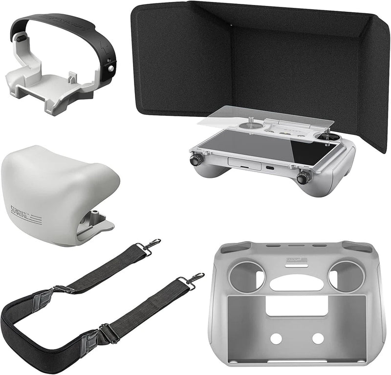 6-in-1 accessory kit with hard case, controller cover, straps, and drone shell