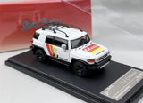 SH 1:64 White FJ Cruiser Off Road SUV Sports Model Diecast Metal Car