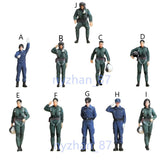 1/64 1/72 Miniature Air Force Pilot Man Girl Diorama Scene Figure Doll For Car