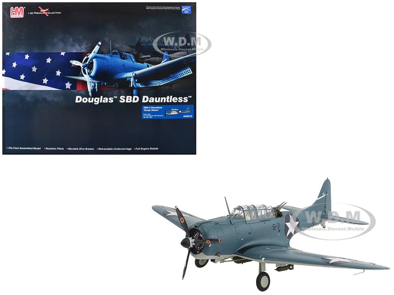 DOUGLAS SBD-3 DAUNTLESS AIRCRAFT "DUSTY KLEISS" 1/32 BY HOBBY MASTER HA0216