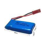3.7V 1S 400mAh 75C LiPO Battery JST Plug for RC Airplane Heli Quad Copter Drone