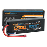 2S 7.4V 5500mAh 100C Deans Hard Case Lipo Battery Powerhobby PHB2S5500100DNS Battery