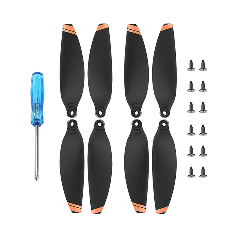 For DJI Mini 2 Drone Accessories 1/2/4 Pairs Black PC Low Noise Propellers Set
