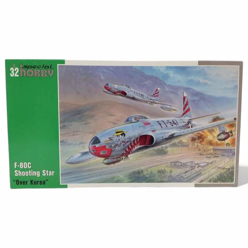 Special Hobby model airplane kit box, F-80C Shooting Star over Korea artwork