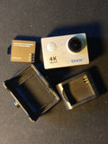 Eken 4K action camera with waterproof case, battery, and mounting bracket
