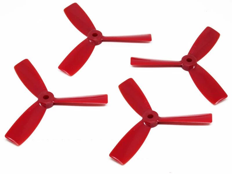 DALPROP T4045BN Tri Blade Bullnose Red Propeller [4pcs] : FPV Drone