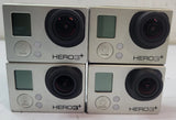 Lot of (4) GoPro HERO 3+ Plus Action Camcorder Cameras Silver-UNTESTED